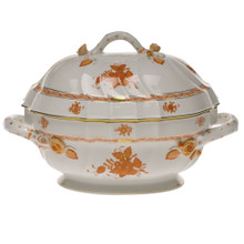 Herend Chinese Bouquet Rust Soup Tureen with Branch 2 qt AOG---01014-0-02