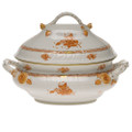 Herend Chinese Bouquet Rust Soup Tureen with Branch 4 qt AOG---01002-0-02