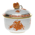 Herend Chinese Bouquet Rust Sugar Bowl 4 oz AOG---01464-0-09