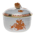 Herend Chinese Bouquet Rust Sugar Bowl 10 oz AOG---01462-0-09