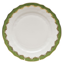 Herend Fish Scale Green  Rothschild Bird Dinner Plate 10.5 in A-EVH301524-0-00