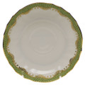 Herend Fish Scale Green Rothschild Bird Canton Saucer 5.5 in A-EVH301726-1-00