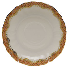 Herend Fish Scale Rust Canton Saucer 5.5 in A-EHH-01726-1-00