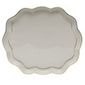 Herend Golden Edge Scallop Tray 11.25x9.5 in HDE---00420-0-00