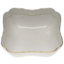 Herend Golden Edge Square Salad Bowl 10 in HDE---01180-0-00