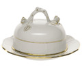 Herend Golden Edge Covered Butter Dish 6 in HDE---00393-0-02
