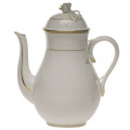Herend Golden Edge Coffee Pot with Rose 36 oz HDE---01613-0-09