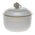 Herend Golden Edge Sugar Bowl with Rose 10 oz HDE---01462-0-09