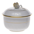 Herend Golden Edge Sugar Bowl with Rose 4 oz HDE---01464-0-09