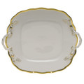 Herend Gwendolyn Square Cake Plate with Handles 9.5 in HDVT2-20430-0-00