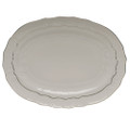 Herend Platinum Edge Oval Platter 15 in HDE-PT01102-0-00