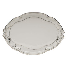 Herend Platinum Edge Ribbon Tray 15.75x11 in HDE-PT00400-0-00