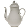 Herend Platinum Edge Coffee Pot with Rose 36 oz HDE-PT01613-0-09