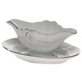 Herend Platinum Edge Gravy Boat with fixed Stand HDE-PT00234-0-00