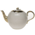 Herend Princess Victoria Black Tea Pot with Rose 36 oz A-BGNN01605-0-09