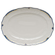 Herend Princess Victoria Blue Oval Platter 15 in A-BGNB01102-0-00
