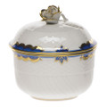 Herend Princess Victoria Blue Sugar Bowl with Rose 6 oz A-BGNB01463-0-09