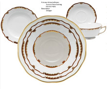 Herend Princess Victoria Brown 5-piece Place Setting