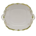Herend Princess Victoria Green Square Cake Plate with Handles 9.5 in A-BGN-00430-0-00