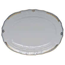 Herend Princess Victoria Light Blue Oval Platter 15 in ABGNB101102-0-00