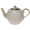 Herend Princess Victoria Pink Tea Pot with Rose 36 oz A-BGNP01605-0-09