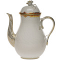 Herend Princess Victoria Rust Coffee Pot with Rose 36 oz ABGNH101613-0-09