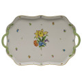 Herend Printemps Rectangular Tray with Branch Handles 18 in BT----00427-0-00