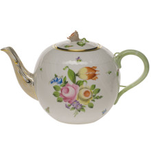 Herend Printemps Tea Pot with Rose 60 oz BT----01604-0-09