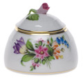 Herend Printemps Honey Pot with Rose 2.5 in BT----00243-0-09