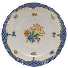 Herend Printemps with Blue Border Salad Plate No.5 7.5 in BT-EB-01518-0-05