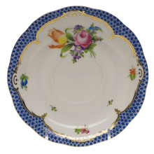Herend Printemps with Blue Border Tea Saucer No.2 6 in BT-EB-00734-1-02