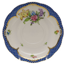 Herend Printemps with Blue Border Tea Saucer No.6 6 in BT-EB-00734-1-06