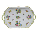 Herend Queen Victoria Rectangular Tray with Branch Handles 18 in VBO---00427-0-00