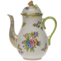 Herend Queen Victoria Coffee Pot with Rose 36 oz VBO---01613-0-09