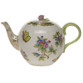 Herend Queen Victoria Tea Pot with Rose 36 oz VBO---01605-0-09