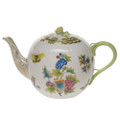 Herend Queen Victoria Tea Pot with Rose 60 oz VBO---01604-0-09