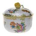 Herend Queen Victoria Sugar Bowl with Rose 10 oz VBO---01462-0-09
