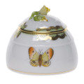Herend Queen Victoria Honey Pot with Rose 2.5 in VBO---00243-0-09