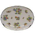 Herend Queen Victoria Blue Border Oval Platter 15 in VBO-Y301102-0-00