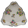 Herend Queen Victoria Blue Border Triangle Dish 9.5 in VBO-Y301191-0-00