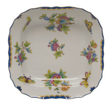 Herend Queen Victoria Blue Border Square Fruit Dish 11 in VBO-Y301181-0-00