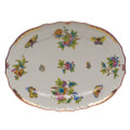 Herend Queen Victoria Pink Border Oval Platter 15 in VBO-Y401102-0-00
