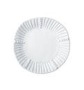 Mix and match Incanto salad and dinner plates to create your own unique setting! The Incanto white stripe salad plate is one of our most popular designs! You'll love all the different looks you can get with mixing the patterns! Dishwasher, microwave, oven and freezer safe. Handmade of terra marrone (brown clay) in Veneto.