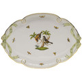 Herend Rothschild Bird Ribbon Tray with Green Ribbon 15.75 in RO----00400-0-GR