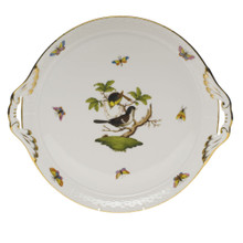 Herend Rothschild Bird Round Tray with Handles 11.25 in RO----00315-0-00