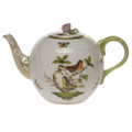 Herend Rothschild Bird Tea Pot with Rose 36 oz RO----01605-0-09