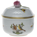 Herend Rothschild Bird Sugar Bowl with Rose 6 oz RO----01463-0-09