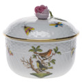 Herend Rothschild Bird Sugar Bowl with Rose 10 oz RO----01462-0-09