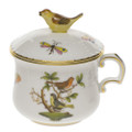 Herend Rothschild Bird Pot De Creme with Bird 3 oz RO----00385-0-05