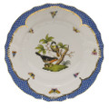 Herend Rothschild Bird Borders Blue Dinner Plate No.2 10.5 in RO-EB-01524-0-02